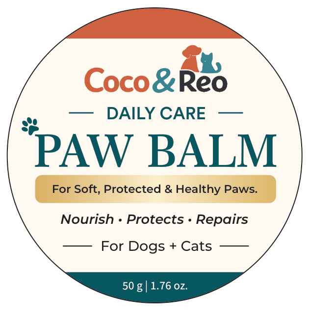 Coco & Reo Paw Balm label, 50 g